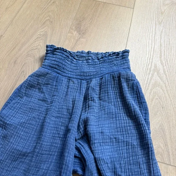 Women's Blue Wide-Leg Pants - Picture 5 of 6